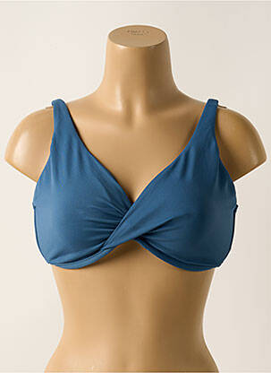Sutien de costum de baie elasticitate sutien cupe întregi cu decolteu înalt albastru SEAFOLLY femeie