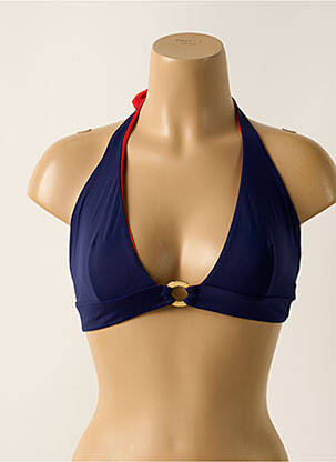 Sutien de costum de baie elasticitate top triunghiuri albastru KIWI femeie