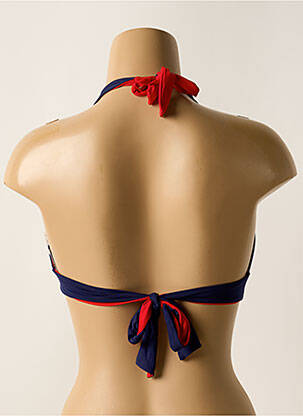 Sutien de costum de baie elasticitate top triunghiuri albastru KIWI femeie