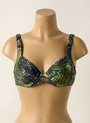 Sutien de costum de baie elasticitate sutien cupe întregi cu decolteu înalt verde OLYMPIA femeie