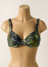 Sutien de costum de baie elasticitate sutien cupe întregi cu decolteu înalt verde OLYMPIA femeie