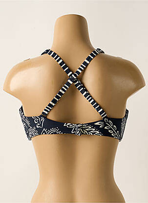 Sutien de costum de baie elasticitate sutien cupe întregi cu decolteu înalt albastru SEAFOLLY femeie