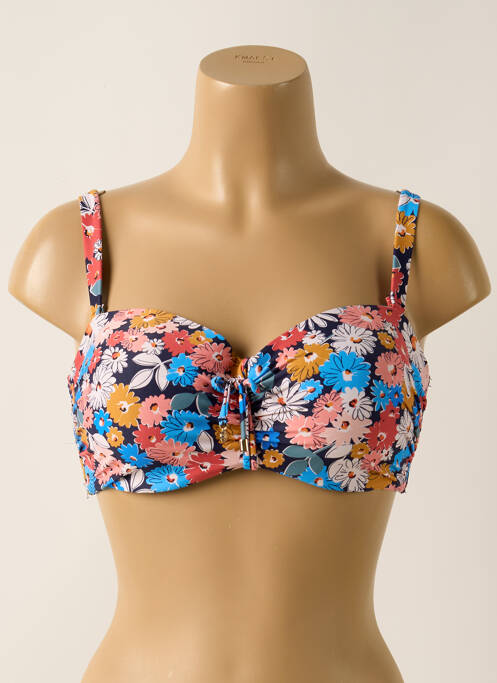 Sutien de costum de baie elasticitate top bentiță albastru CYELL femme