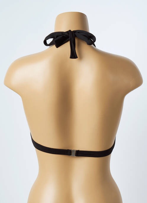 Sutien de costum de baie elasticitate sutien cu susținere înaltă și burete detașabil negru LPB femme