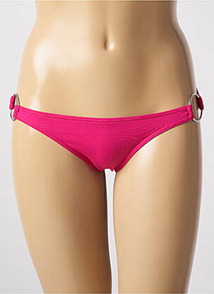 Chiloți de baie efect material satinat bikini roz KIWI femeie