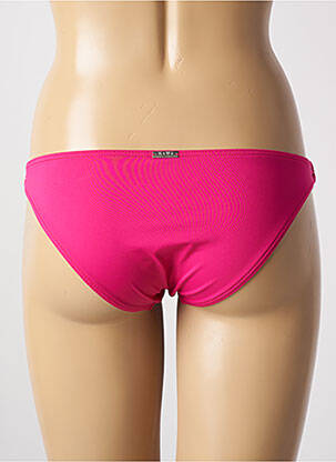 Chiloți de baie efect material satinat bikini roz KIWI femeie