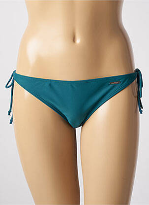 Chiloți de baie efect material satinat bikini verde SUN PROJECT femeie