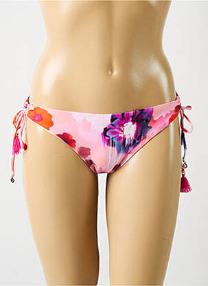 Chiloți de baie imprimeu floral bikini roz CYELL femeie