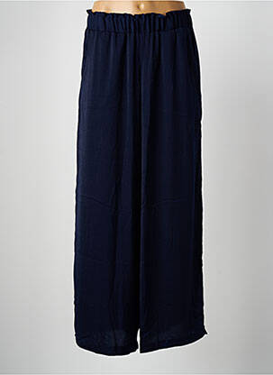 Pantalon larg buzunare albastru YSABEL MORA femeie
