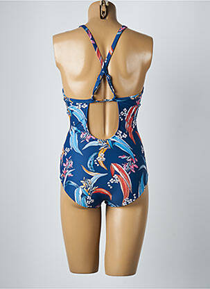 Costum de baie dintr-o singură piesă imprimeu fantezie albastru SEAFOLLY fată