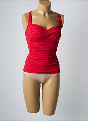 Top de baie bretele elastice reglabile roșu SEAFOLLY femeie
