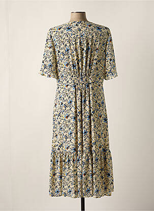 Rochie midi imprimeu floral mâneci scurte bej GERARD DAREL femeie