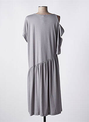 Rochie midi mâneci scurte mâneci scurte gri LOTUS EATERS femeie