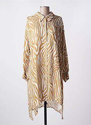 Rochie midi bej LES BLONDINETTES femeie