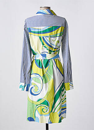 Rochie midi imprimeu fantezie mâneci lungi verde LAFTY LIE femeie