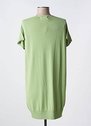 Rochie pulover strânsă pe partea de jos mâneci scurte verde CARTA LIBERA femeie