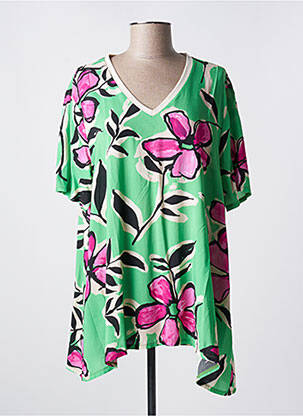 Tunică mâneci scurte verde FRANCK ANNA femeie