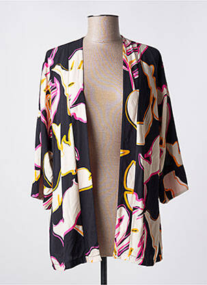 Jachete kimono mâneci lungi negru SCORZZO femeie