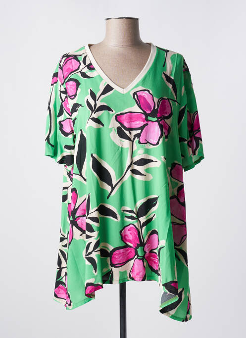 Tunică mâneci scurte verde FRANCK ANNA femeie