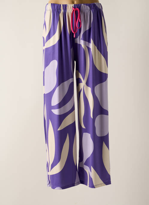 Pantalon larg violet SCORZZO femeie