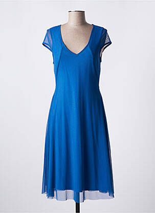 Rochie midi mâneci scurte mâneci scurte albastru MALOKA femeie