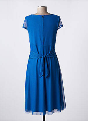 Rochie midi mâneci scurte mâneci scurte albastru MALOKA femeie