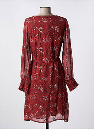 Rochie midi imprimeu floral mâneci lungi portocaliu AGATHE & LOUISE femeie