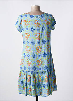 Rochie midi imprimeu floral mâneci scurte albastru AGATHE & LOUISE femeie