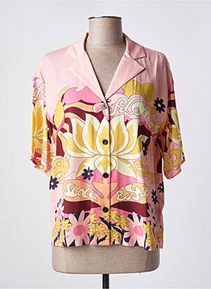 Cămașă imprimeu floral mâneci scurte roz SCOTCH & SODA femeie