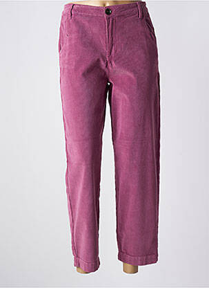 Pantalon chino închidere cu fermoar sub clapetă cu nasturi mărime normală violet MKT STUDIO femeie