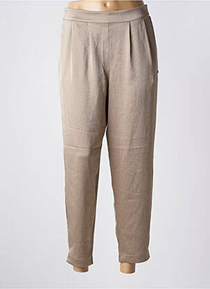Pantalon drept talie cu cleme talie înaltă verde LE TEMPS DES CERISES femeie