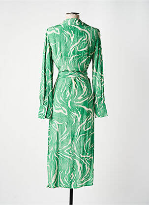 Rochie lungă mâneci lungi mâneci lungi verde SELECTED femeie