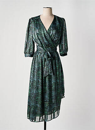 Rochie midi mâneci 3/4 mâneci 3/4 verde SCOTCH & SODA femeie