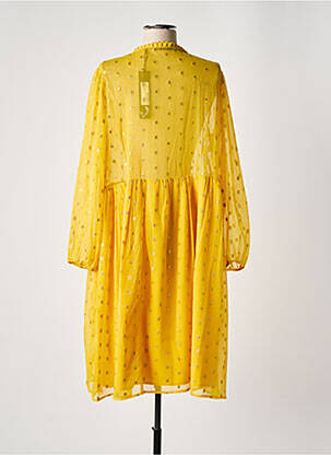 Rochie midi mâneci lungi mâneci lungi galben SCHOOL RAG femeie