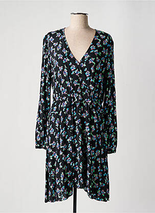 Rochie midi imprimeu floral mâneci lungi negru SCOTCH & SODA femeie