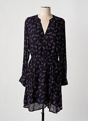 Rochie midi imprimeu fantezie mâneci lungi negru SCOTCH & SODA femeie