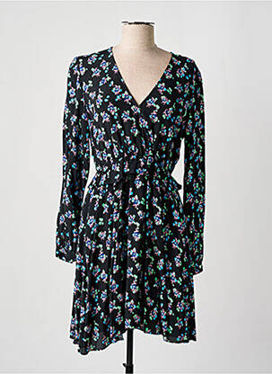 Rochie midi imprimeu floral mâneci lungi negru SCOTCH & SODA femeie