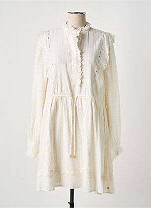 Rochie midi mâneci lungi mâneci lungi bej SCOTCH & SODA femeie