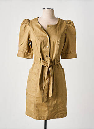 Rochie scurtă mâneci scurte mâneci scurte bej SCOTCH & SODA femeie