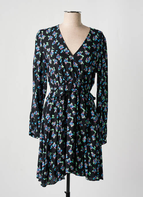 Rochie midi imprimeu floral mâneci lungi negru SCOTCH & SODA femme