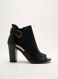 Botine/ghete material neted toc de 4 la 6 cm negru JUSTFAB femme
