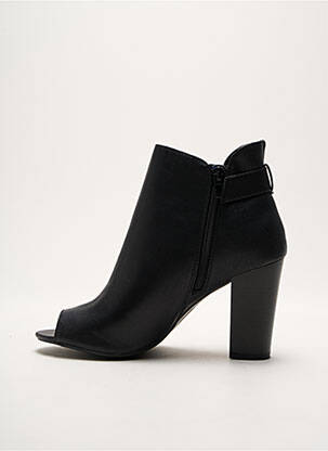 Botine/ghete material neted toc de 4 la 6 cm negru JUSTFAB femeie