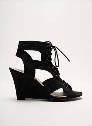 Sandale/pantofi decupați toc platformă toc de 7 la 9 cm negru JUSTFAB femeie