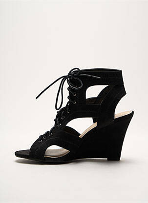 Sandale/pantofi decupați toc platformă toc de 7 la 9 cm negru JUSTFAB femeie