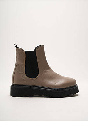 Botine/ghete material neted toc de 4 la 6 cm bej ANNA VIRGILI femeie