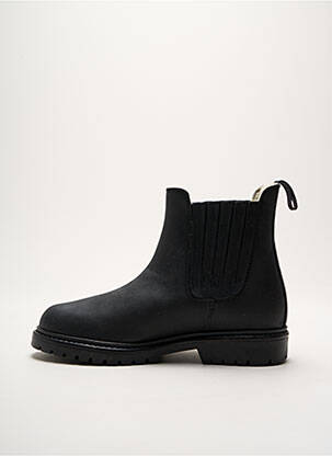 Botine/ghete închidere elastică toc mic negru BR bărbat