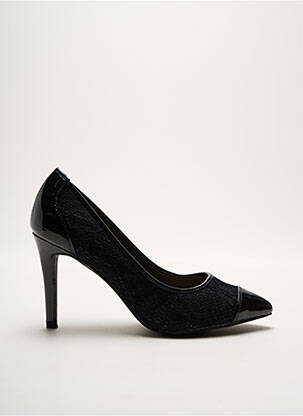 Pantofi cu toc material neted toc de 4 la 6 cm negru JUSTFAB femeie