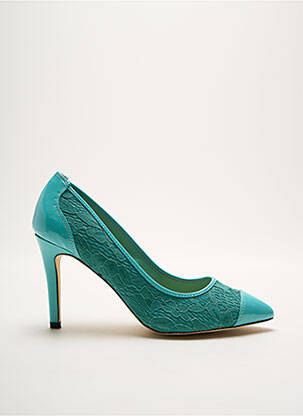 Pantofi cu toc material neted toc de 4 la 6 cm albastru JUSTFAB femeie