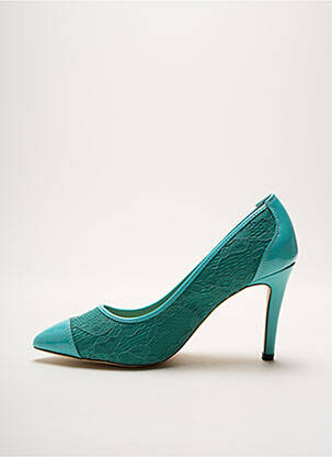 Pantofi cu toc material neted toc de 4 la 6 cm albastru JUSTFAB femeie