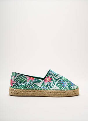 Espadrile vârf rotund toc plat până la 3 cm verde JUSTFAB femeie